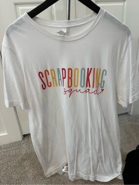 Scrapbooking Squad White Graphic Tee